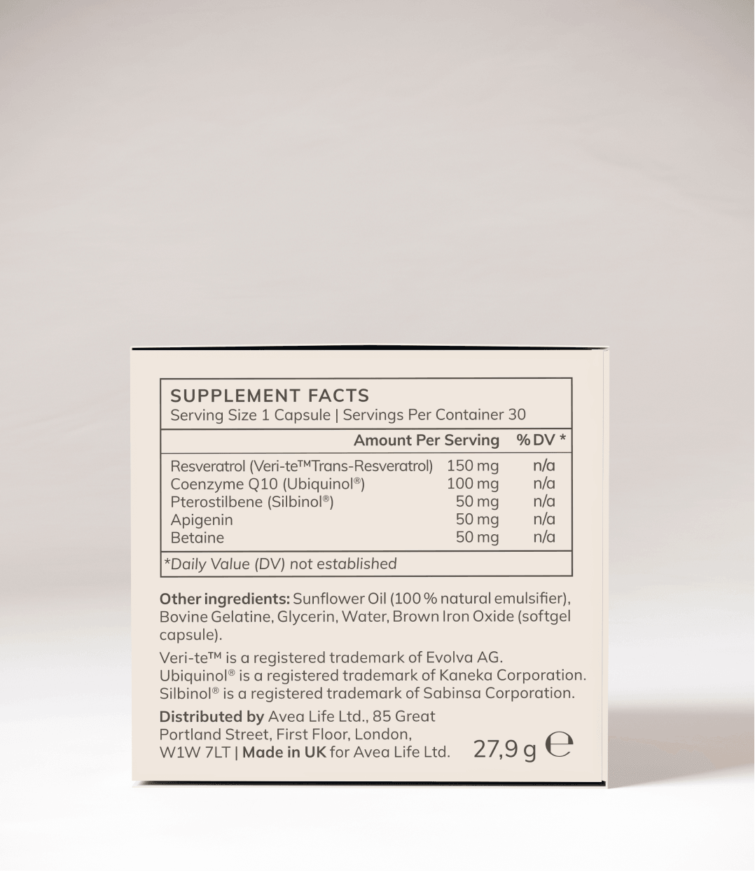 SUPPLEMENT FACTS and INGREDIENTS